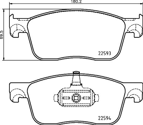 HELLA PAGID 8DB 355 031-541 Brake Pad Set, disc brake