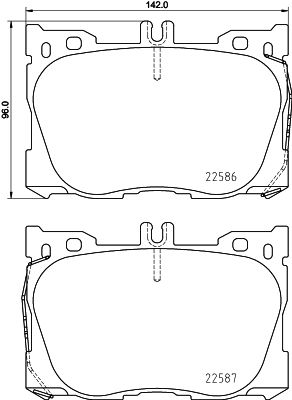 Brake Pad Set, disc brake HELLA PAGID 8DB 355 031-701