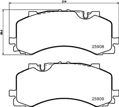 Brake Pad Set, disc brake HELLA PAGID 8DB 355 036-471