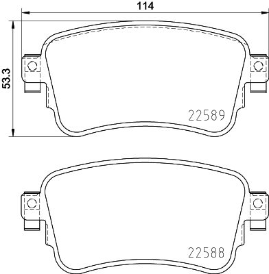 HELLA PAGID 8DB 355 037-681 Brake Pad Set, disc brake