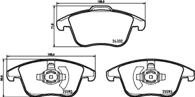 Brake Pad Set, disc brake HELLA PAGID 8DB 355 037-781