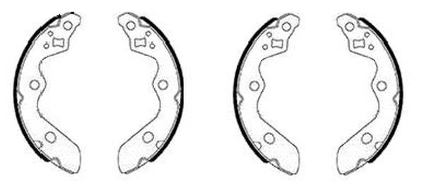 HELLA PAGID 8DB 355 038-081 Brake Shoe Set