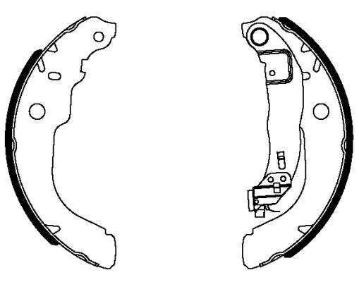 HELLA PAGID 8DB 355 038-101 Brake Shoe Set