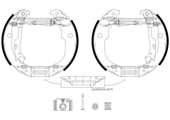 HELLA PAGID 8DB 355 038-131 Brake Shoe Set