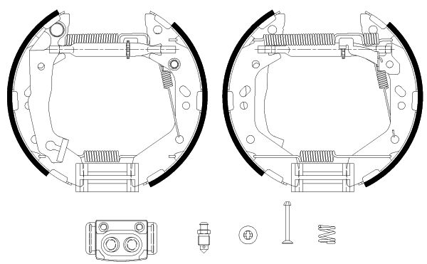 HELLA PAGID 8DB 355 038-161 Brake Shoe Set