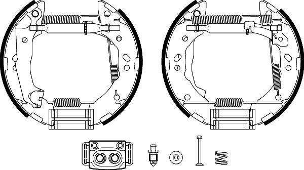 HELLA PAGID 8DB 355 038-171 Brake Shoe Set