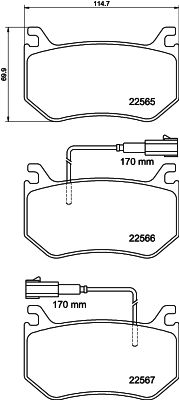 Brake Pad Set, disc brake HELLA PAGID 8DB 355 039-031
