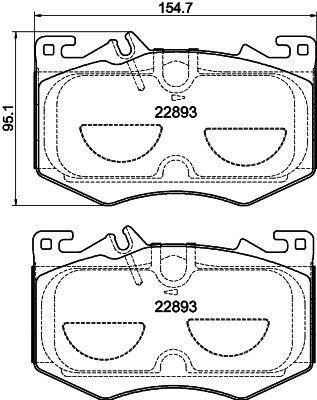 Brake Pad Set, disc brake HELLA PAGID 8DB 355 039-071