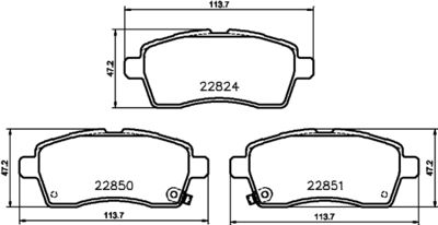Brake Pad Set, disc brake HELLA PAGID 8DB 355 039-171