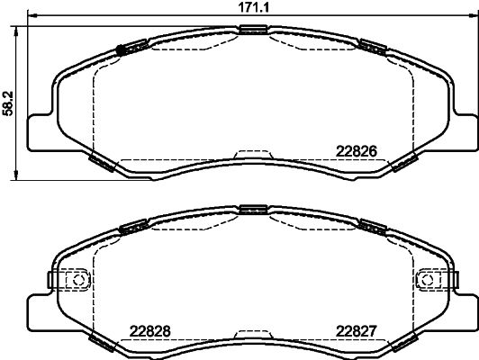 HELLA PAGID 8DB 355 039-181 Brake Pad Set, disc brake