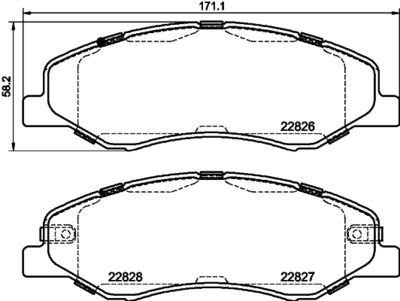 Brake Pad Set, disc brake HELLA PAGID 8DB 355 039-181