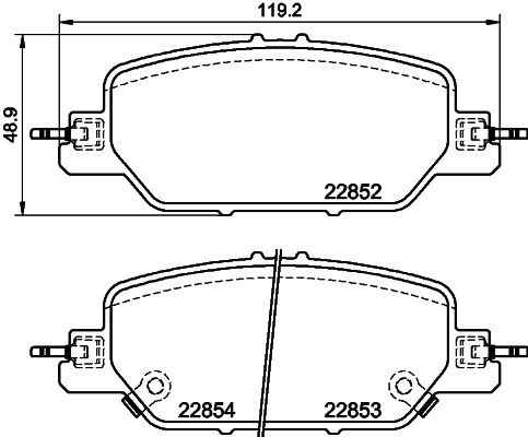 HELLA PAGID 8DB 355 039-191 Brake Pad Set, disc brake