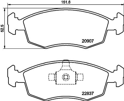 HELLA PAGID 8DB 355 039-311 Brake Pad Set, disc brake