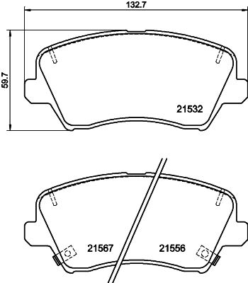HELLA PAGID 8DB 355 039-971 Brake Pad Set, disc brake