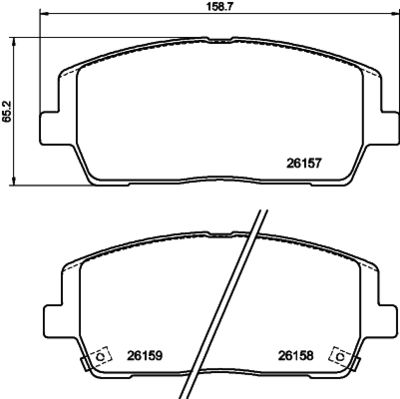 Brake Pad Set, disc brake HELLA PAGID 8DB 355 040-011