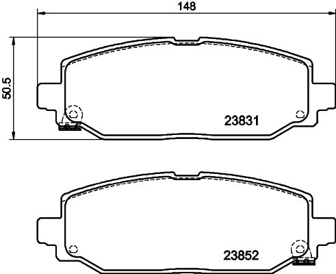 HELLA PAGID 8DB 355 040-021 Brake Pad Set, disc brake