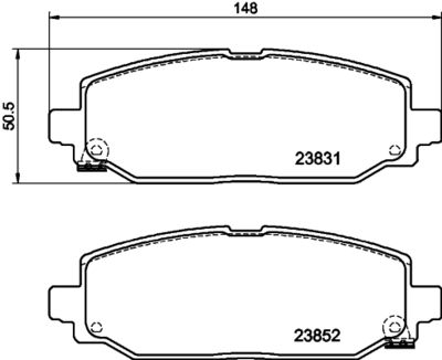 Brake Pad Set, disc brake HELLA PAGID 8DB 355 040-021