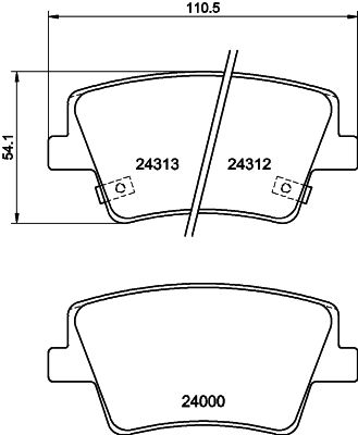 HELLA PAGID 8DB 355 040-041 Brake Pad Set, disc brake