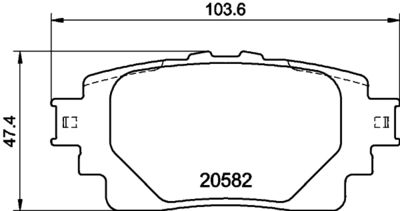 Brake Pad Set, disc brake HELLA PAGID 8DB 355 040-121