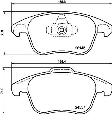 Brake Pad Set, disc brake HELLA PAGID 8DB 355 040-141