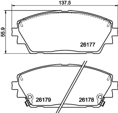 Brake Pad Set, disc brake HELLA PAGID 8DB 355 040-271
