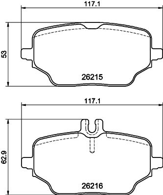 Brake Pad Set, disc brake HELLA PAGID 8DB 355 040-331