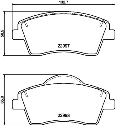 Brake Pad Set, disc brake HELLA PAGID 8DB 355 040-351