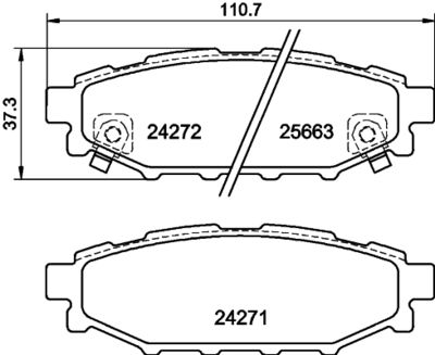 Brake Pad Set, disc brake HELLA PAGID 8DB 355 040-391