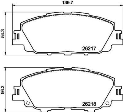 Brake Pad Set, disc brake HELLA PAGID 8DB 355 040-411
