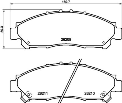 Brake Pad Set, disc brake HELLA PAGID 8DB 355 040-431