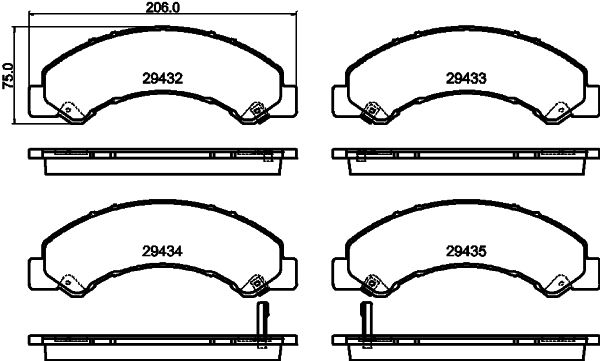HELLA PAGID 8DB 355 040-441 Brake Pad Set, disc brake