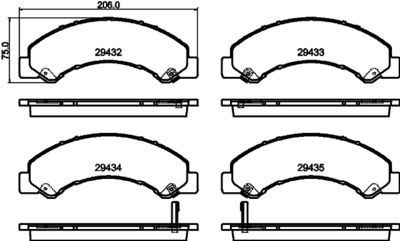 Brake Pad Set, disc brake HELLA PAGID 8DB 355 040-441