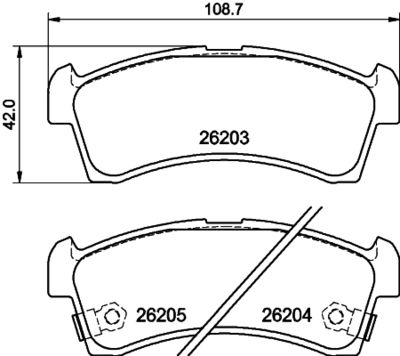 Brake Pad Set, disc brake HELLA PAGID 8DB 355 040-481