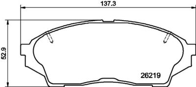 Brake Pad Set, disc brake HELLA PAGID 8DB 355 040-491