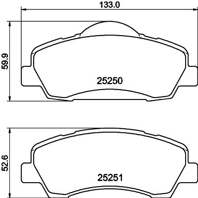 Brake Pad Set, disc brake HELLA PAGID 8DB 355 040-561