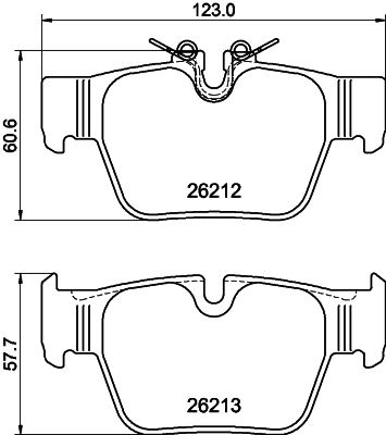 Brake Pad Set, disc brake HELLA PAGID 8DB 355 040-581