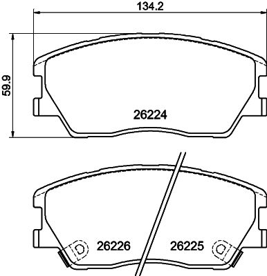 HELLA PAGID 8DB 355 040-591 Brake Pad Set, disc brake