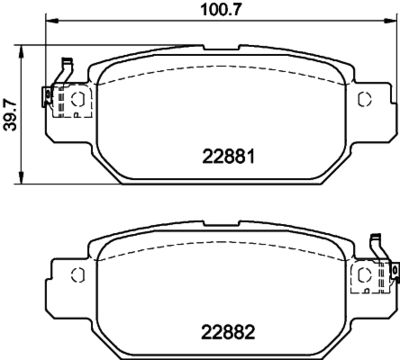 Brake Pad Set, disc brake HELLA PAGID 8DB 355 040-651