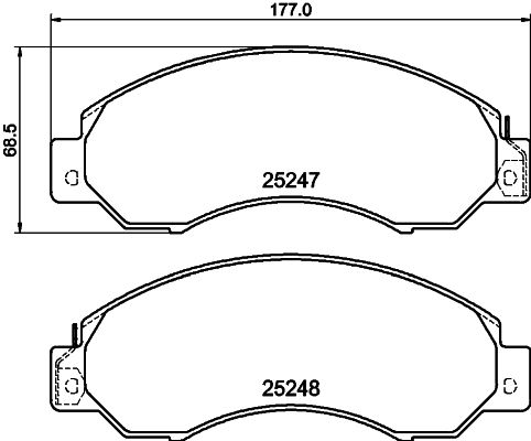 HELLA PAGID 8DB 355 040-701 Brake Pad Set, disc brake