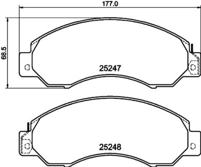 Brake Pad Set, disc brake HELLA PAGID 8DB 355 040-701