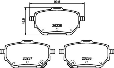 Brake Pad Set, disc brake HELLA PAGID 8DB 355 040-711