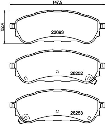 HELLA PAGID 8DB 355 040-751 Brake Pad Set, disc brake