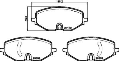Brake Pad Set, disc brake HELLA PAGID 8DB 355 040-801