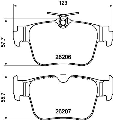 HELLA PAGID 8DB 355 040-851 Brake Pad Set, disc brake