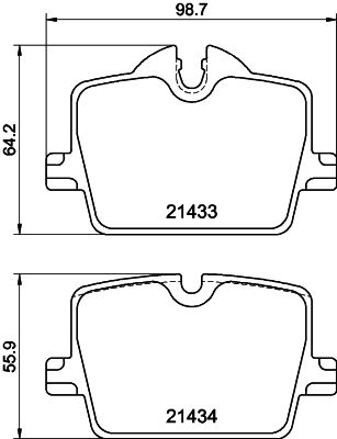 Brake Pad Set, disc brake HELLA PAGID 8DB 355 040-911