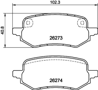 Brake Pad Set, disc brake HELLA PAGID 8DB 355 040-931