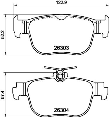 Brake Pad Set, disc brake HELLA PAGID 8DB 355 040-981