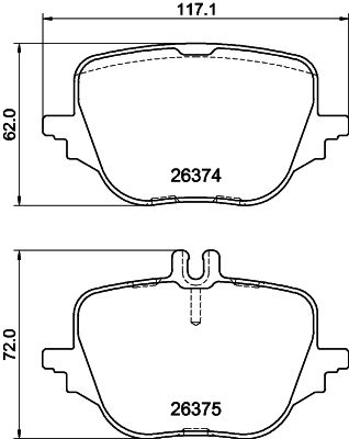 Brake Pad Set, disc brake HELLA PAGID 8DB 355 041-021