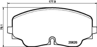 Brake Pad Set, disc brake HELLA PAGID 8DB 355 041-051