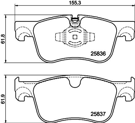 HELLA PAGID 8DB 355 041-091 Brake Pad Set, disc brake